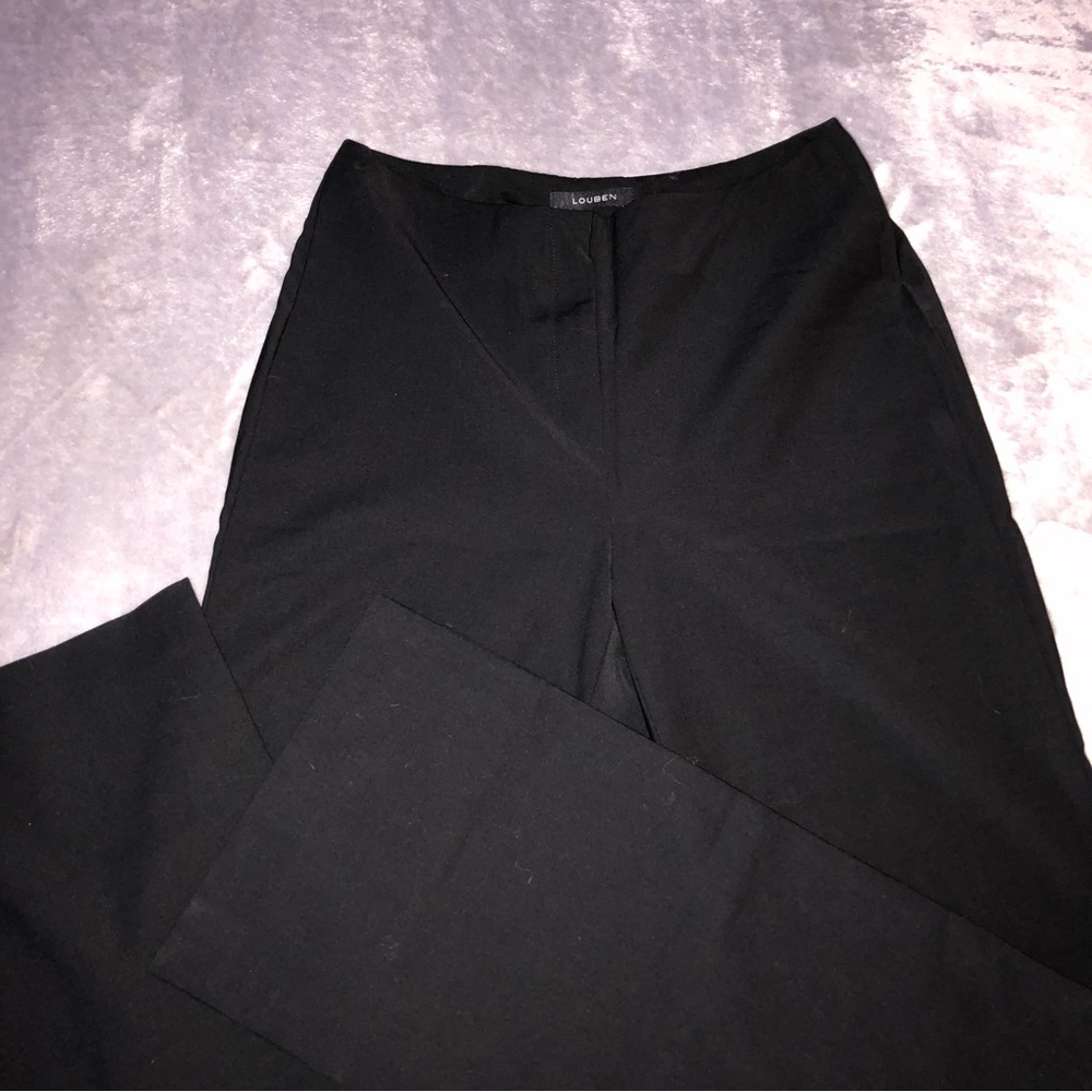 Louben black classy straight leg pants/ trousers - Picture 2 of 6